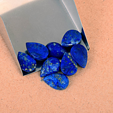 Pear Lapis Lazuli Cabochon Gemstone Lot