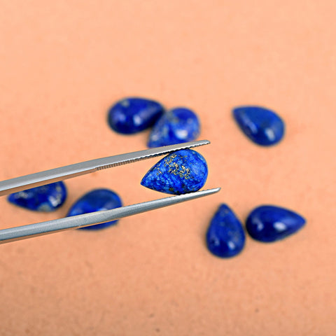 Pear Lapis Lazuli Cabochon Gemstone Lot