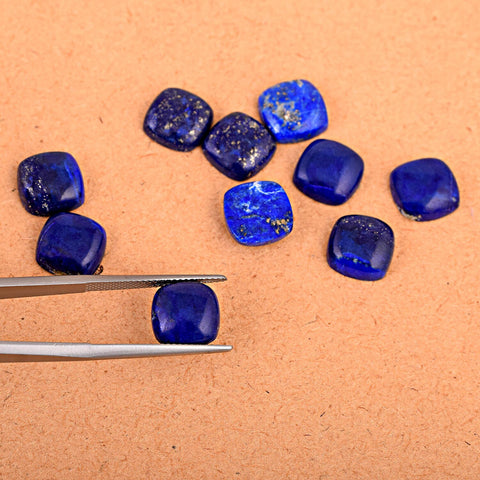 Square Lapis Lazuli Cabochon Gemstone Lot