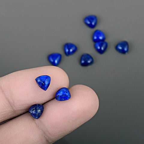 Triangle Lapis Lazuli Cabochon Gemstone Lot