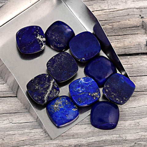 Square Lapis Lazuli Cabochon Gemstone Lot