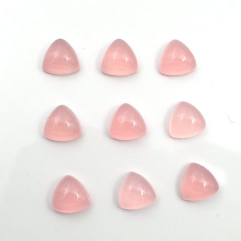Triangle Rose Quartz Cabochon Gemstone Lot