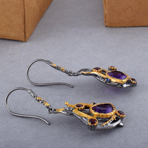 Amethyst Gemstone Earring
