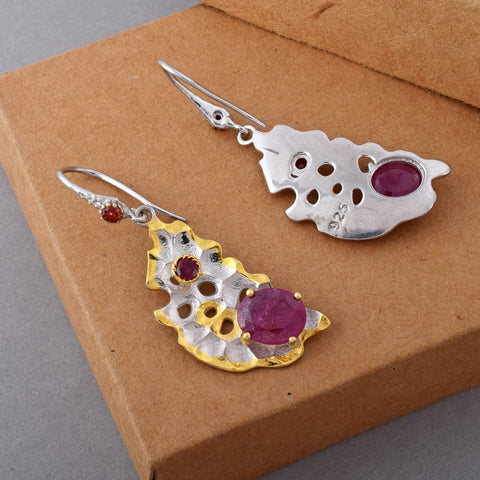 Ruby Gemstone Earring