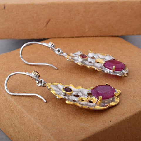 Ruby Gemstone Earring