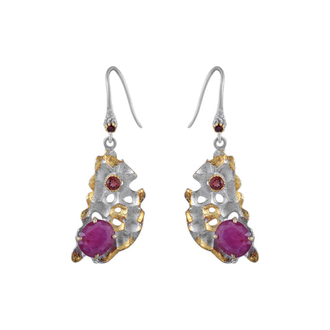Ruby Gemstone Earring