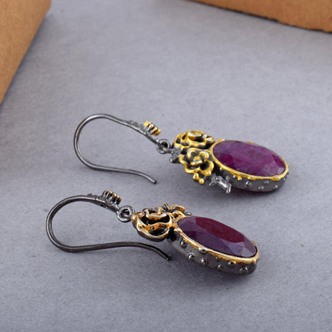 Ruby Gemstone Earring