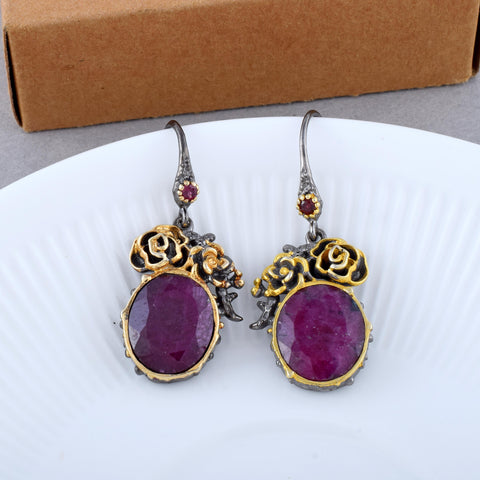 Ruby Gemstone Earring