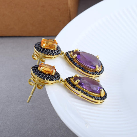 Amethyst Gemstone Earring