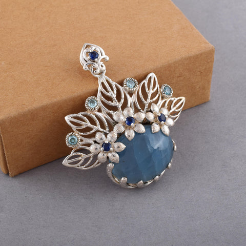 Aquamarine Gemstone Pendant