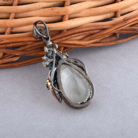 Green Amethyst Gemstone Pendant