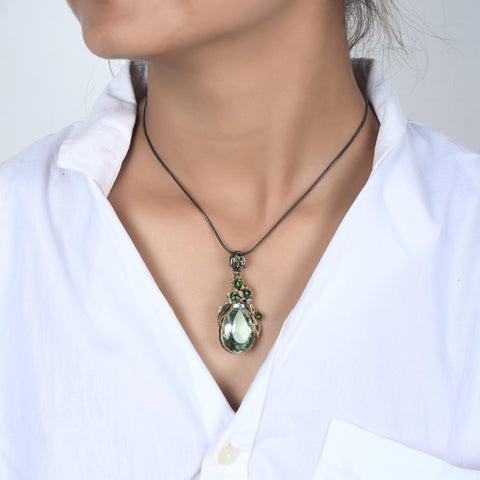 Green Amethyst Gemstone Pendant