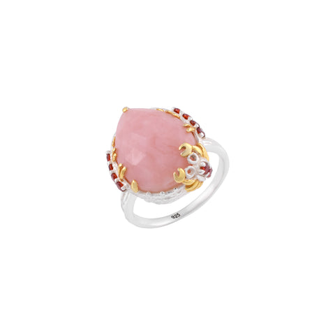 Pink Opal Gemstone Ring