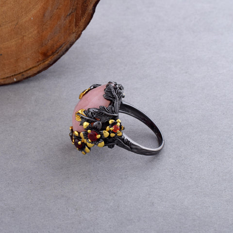 Pink Opal Gemstone Ring