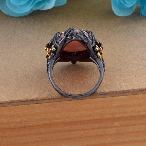 Pink Opal Gemstone Ring