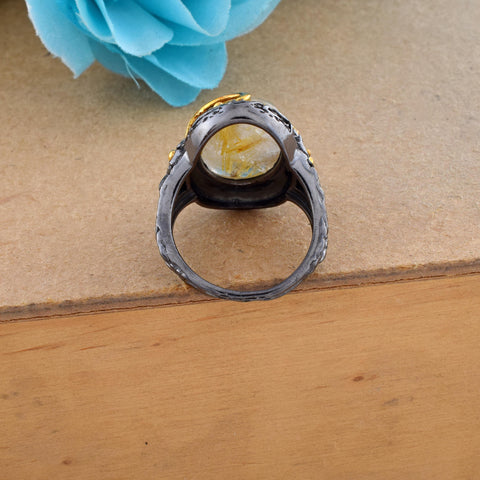 Golden Rutile Gemstone Ring