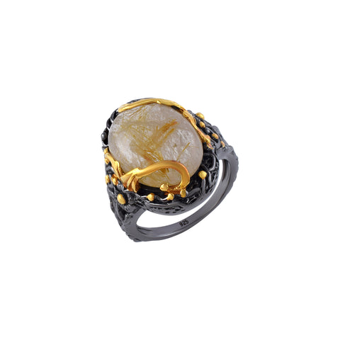 Golden Rutile Gemstone Ring
