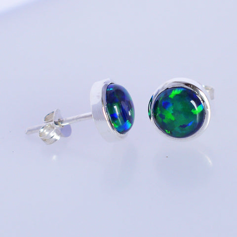 Blue Opal Studs