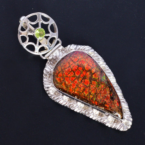 Ammolite Pendant-Custom Vintage