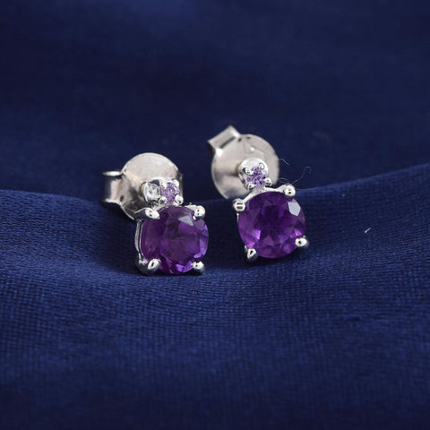 Amethyst with Top Stone Studs