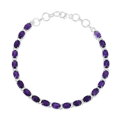 Amethyst Tennis Bracelet - Oval