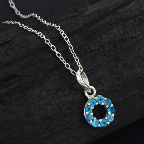 Neon Apatite Concentric Pendant