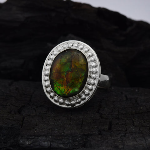 Ammolite Ring-Oval