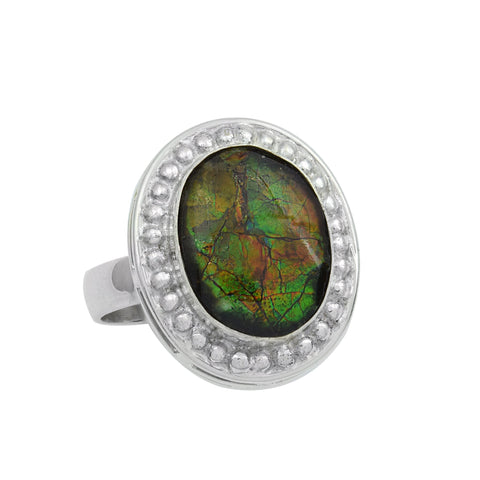 Ammolite Ring-Oval