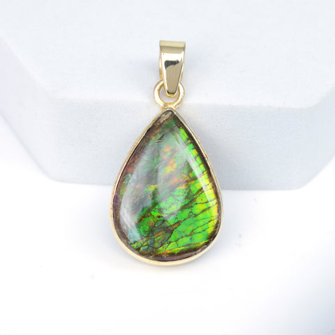 Ammolite Pendant-Pear Basic