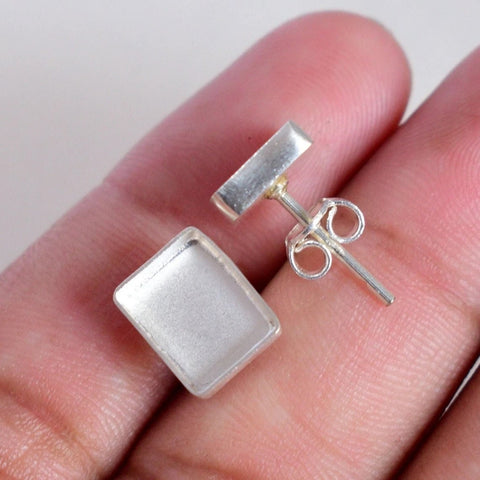 Rectangle Collet for Earrings - Set of 5 earrings