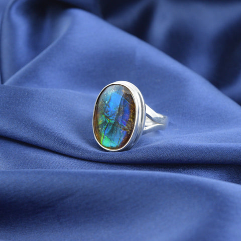 Ammolite Ring-Oval