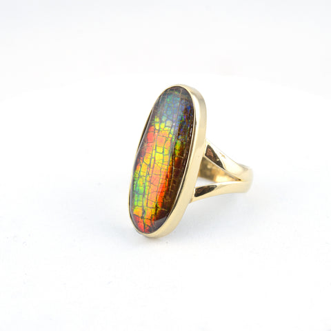 Ammolite Ring-Oval