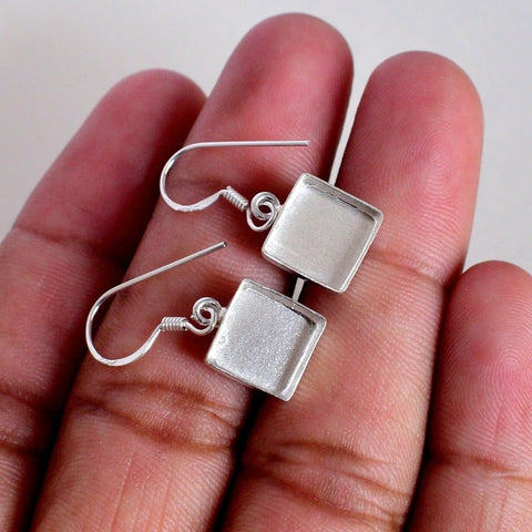 Square Collet for Earrings - Set of 5 earrings