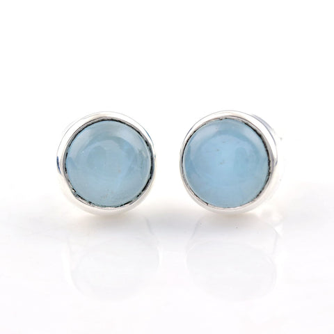 Aquamarine Basic Round Studs