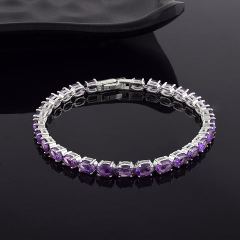 Amethyst Tennis Bracelet - Oval