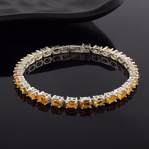 Citrine Tennis Bracelet - Oval