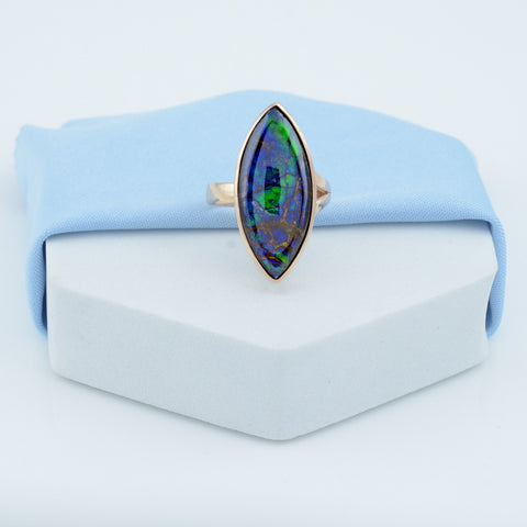 Ammolite Ring-Marquise